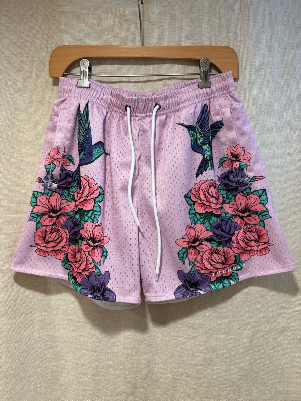 YoungLA Men’s Shorts Pink Bouquet M